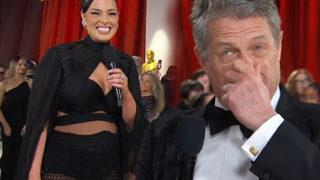 'Tokattan bu yana en tuhaf an!' Oscar gecesinde Hugh Grant, model Ashley Graham'a tavrıyla gündem oldu