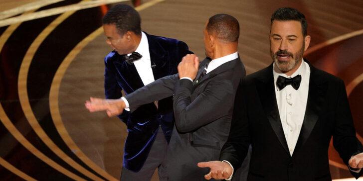 Oscar Ödül Töreni'nde tokat göndermesi! Will Smith'in attığı tokadı anımsatan Jimmy Kimmel yine rahat durmadı: Beşlik çaktı!