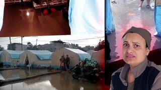 Çadır kent ve konteynerler çamur arasında kaldı! Hatay'da sağanak yağış depremzedelere zorluk yaşattı... Gözyaşları içinde anlattı: Çocuklarım hep hasta oldu, kıyafetlerim enkaz altında