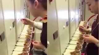 Bu görüntüler hostesin işinden atılmasına sebep oldu