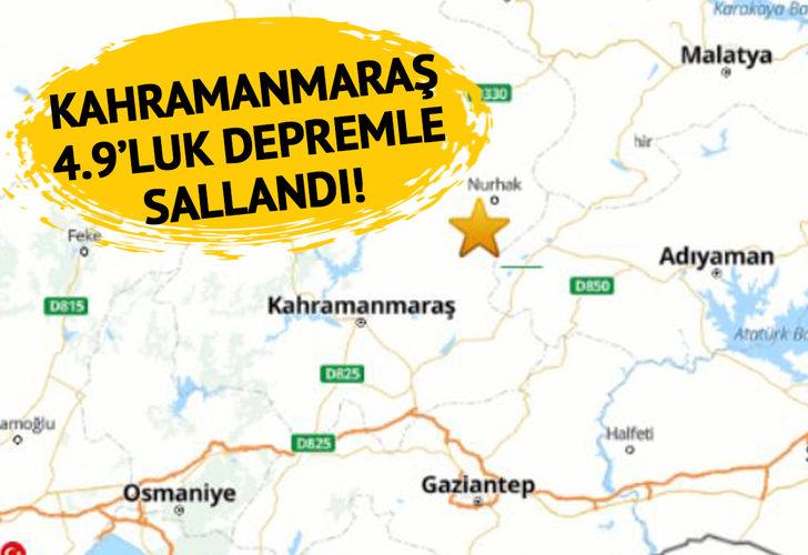 SON DAKİKA | Kahramanmaraş'ta 4.9 büyüklüğünde deprem! AFAD duyurdu