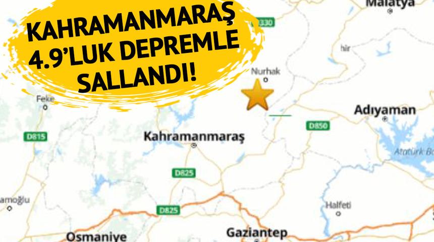 SON DAKİKA | Kahramanmaraş'ta 4.9 büyüklüğünde deprem! AFAD duyurdu