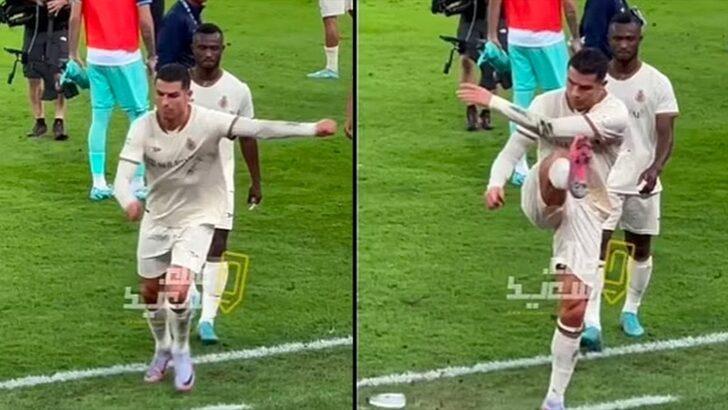 Ronaldo yine çıldırdı, geçen hafta şişeleri tekmelemişti bu hafta da sinirlerine hakim olamadı! Önce hakeme sonra hocasına... G3