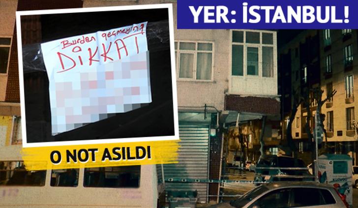 Yer: İstanbul! Belediye ekipleri şerit çekti, risk nedeniyle kaldırım kapatıldı: "Buradan geçmeyin! Dikkat... Düşecek"