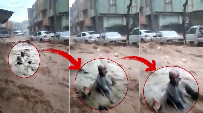 Büyük tepki çekti! Sele kapıldığı sırada güç bela elini kaldırıp yardım istedi ama...