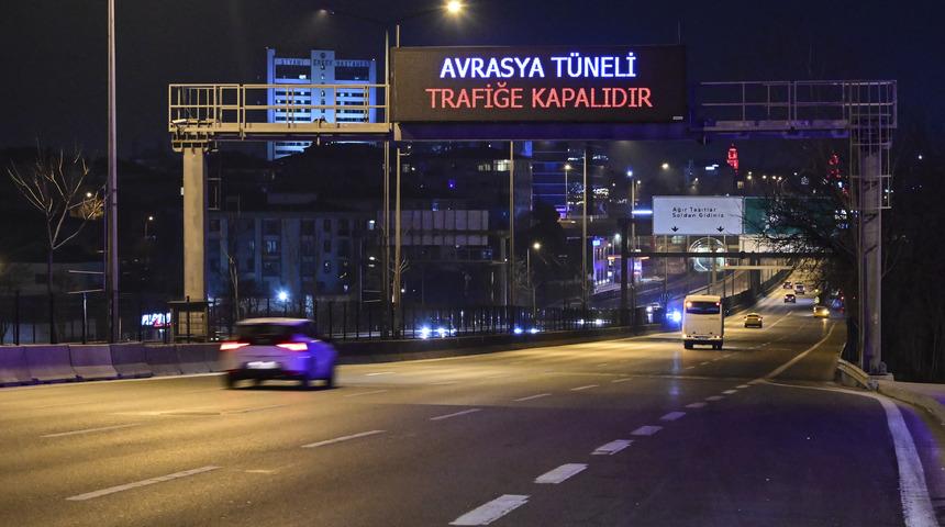 Avrasya Tüneli bakım çalışması nedeniyle trafiğe kapatıldı