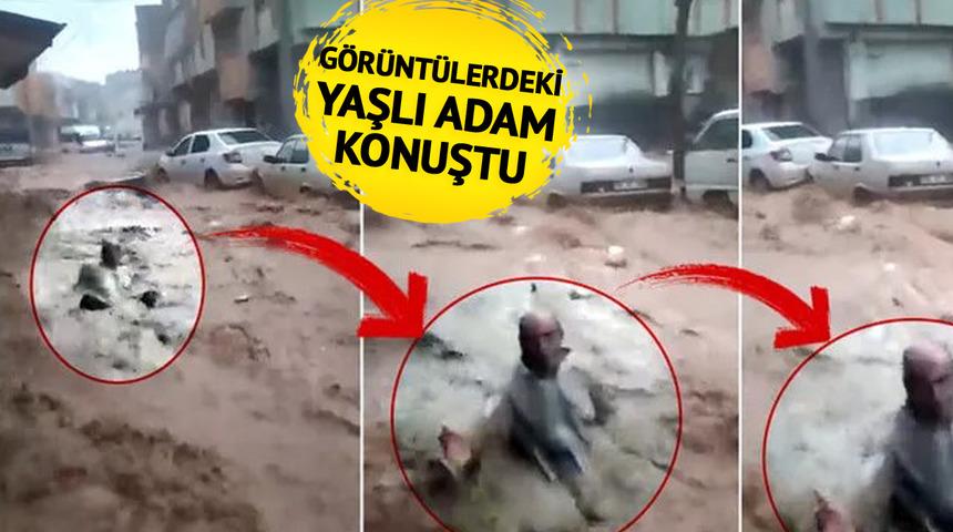 Selde s&uuml;r&uuml;klenirken elini uzattığı anlar &ccedil;ok konuşulmuştu! G&ouml;r&uuml;nt&uuml;lerdeki yaşlı adam konuştu... Yardım etmeyip video &ccedil;ekmesi tepkiye yol a&ccedil;mıştı