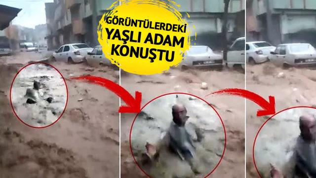 Selde sürüklenirken elini uzattığı anlar çok konuşulmuştu! Görüntülerdeki yaşlı adam konuştu... Yardım etmeyip video çekmesi tepkiye yol açmıştı