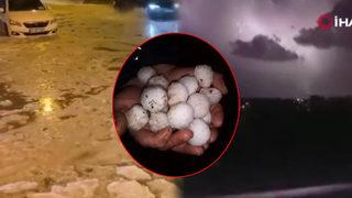 Kilis ve Gaziantep'te 'süper hücre' etkili oldu: Ceviz büyüklüğündeki dolular görenleri şaşırttı, yollar beyaza büründü! Meteoroloji'den 11 il için sarı ve turuncu uyarı