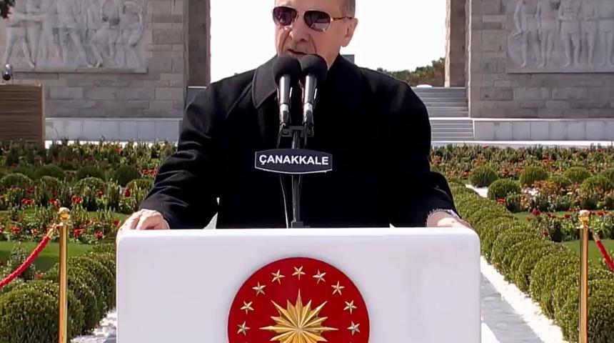 Cumhurbaşkanı Erdoğan: Depremin yaralarını ancak Çanakkale ruhu ile sarabiliriz