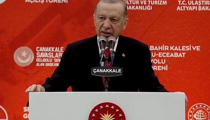 Cumhurbaşkanı Erdoğan'dan Çanakkale'de önemli açıklamalar