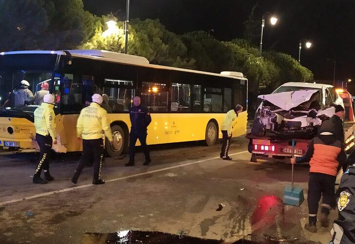 Silivri'de İETT otobüsüyle otomobil çarpıştı! Ölü ve yaralılar var