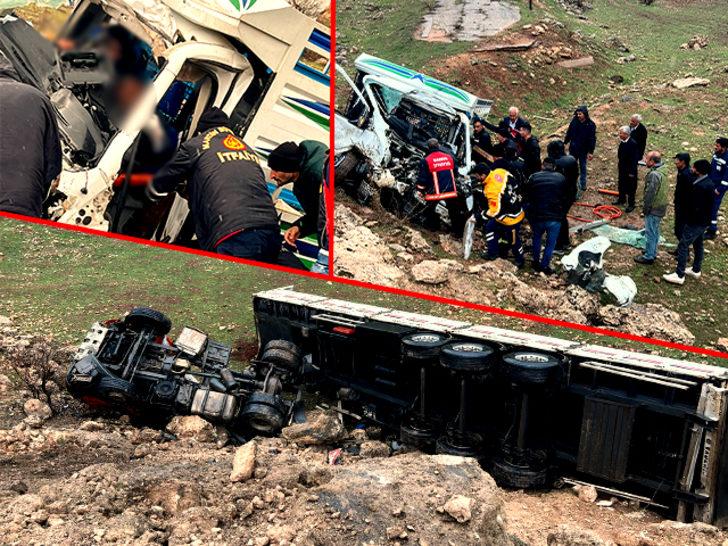 Mardin'de korkunç kaza! TIR ile kamyonet kafa kafaya çarpıştı: 1 ölü, 7 yaralı