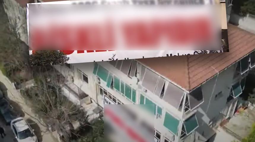 İstanbul'da kentsel dönüşüm muamması! Apartman ikiye bölündü, kimin astığı bilinmiyor