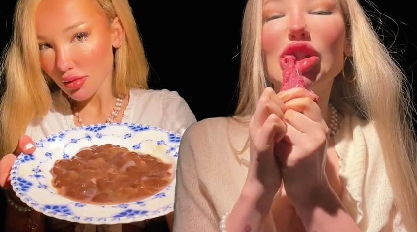 Yemek yeme alışkanlığı sosyal medyada tartışmaların fitilini ateşledi! “Çiğ et yemeyi seviyorum”