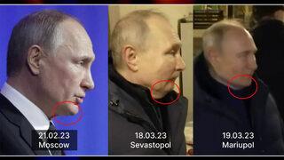 Putin'in çenesi sosyal medyayı karıştırdı! 3 fotoğrafta aynı noktayı işaret edip tek soru sordu: Zelenskiy'in 'öldü' iddiasından sonra...