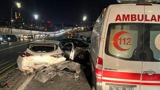 Haliç Köprüsü'ndeki trafik kazasında 4 kişi yaralandı