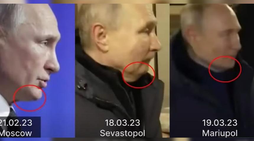 Fotoğraflar paylaşıldı, d&uuml;nya bu iddiayı konuşuyor! 3 farklı Putin mi var?
