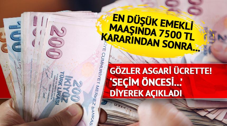 Asgari ücrete zam gelecek mi? 'Mayıs' vurgusu! En düşük emekli maaşı 7500 TL olduktan sonra akıllarda o soru var... Canlı yayında yanıtladı