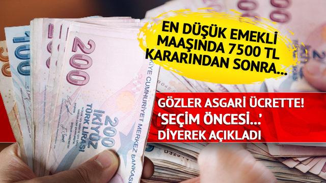 Asgari ücrete zam gelecek mi? 'Mayıs' vurgusu! En düşük emekli maaşı 7500 TL olduktan sonra akıllarda o soru var... Canlı yayında yanıtladı