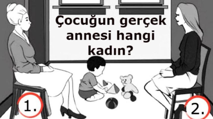 Sizce hangi kadın yerdeki &ccedil;ocuğun annesi? Bu sorunun cevabı kişiliğinizi ele verecek!
