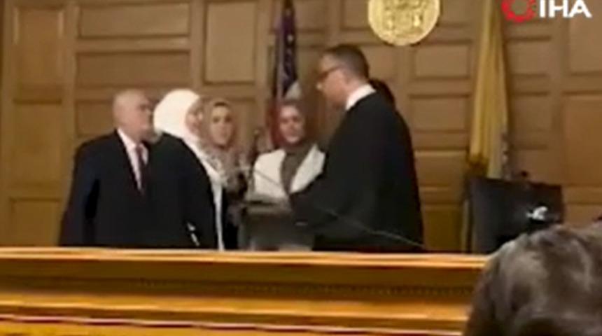 ABD’nin ilk başörtülü yargıcı göreve başladı!