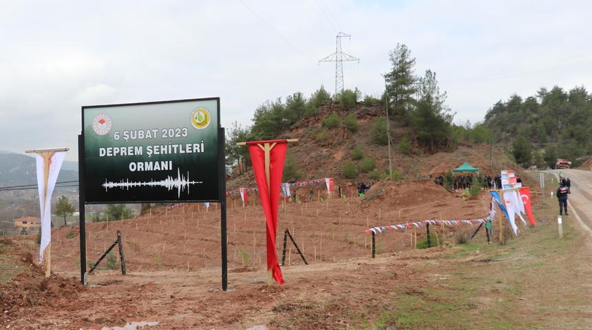 Karabük'te, 6 Şubat depremlerinde hayatını kaybedenlerin anısına 1100 fidan dikildi