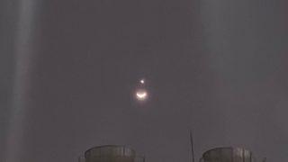 Tayvan'da Ay ile Venüs'ün buluşması Türk bayrağını andırdı