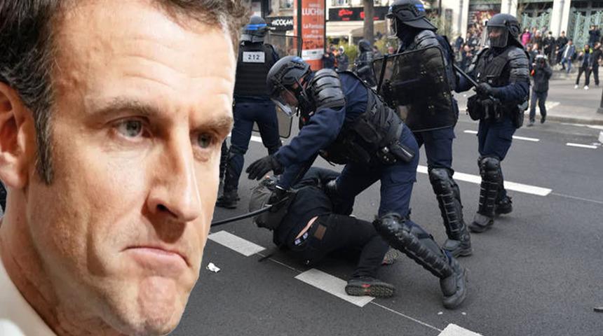 Fransa sokakları hâlâ yangın yeri! Emeklilik reformu karşıtı gösteriler sürüyor... Macron sendikalara el uzattı