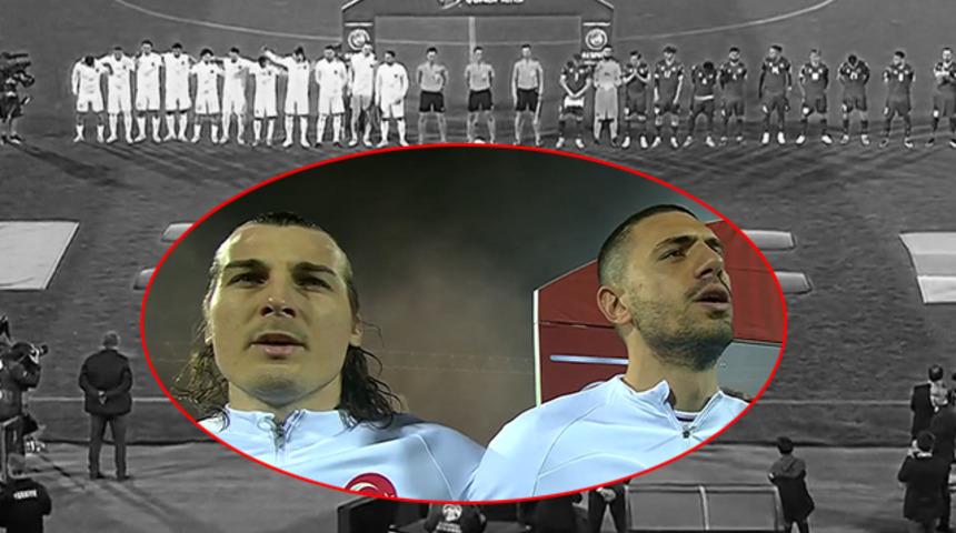 Ermeni taraftarlardan küstahça hareket! İstiklal Marşı esnasında...