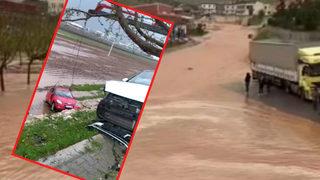 Yine Şanlıurfa yine sel! Mahalleleri birbirine bağlayan yol kapandı, valilikten uyarı geldi