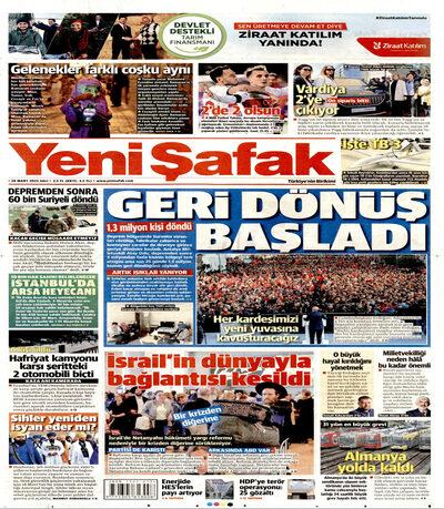 Yeni Şafak
 Gazetesi oku
