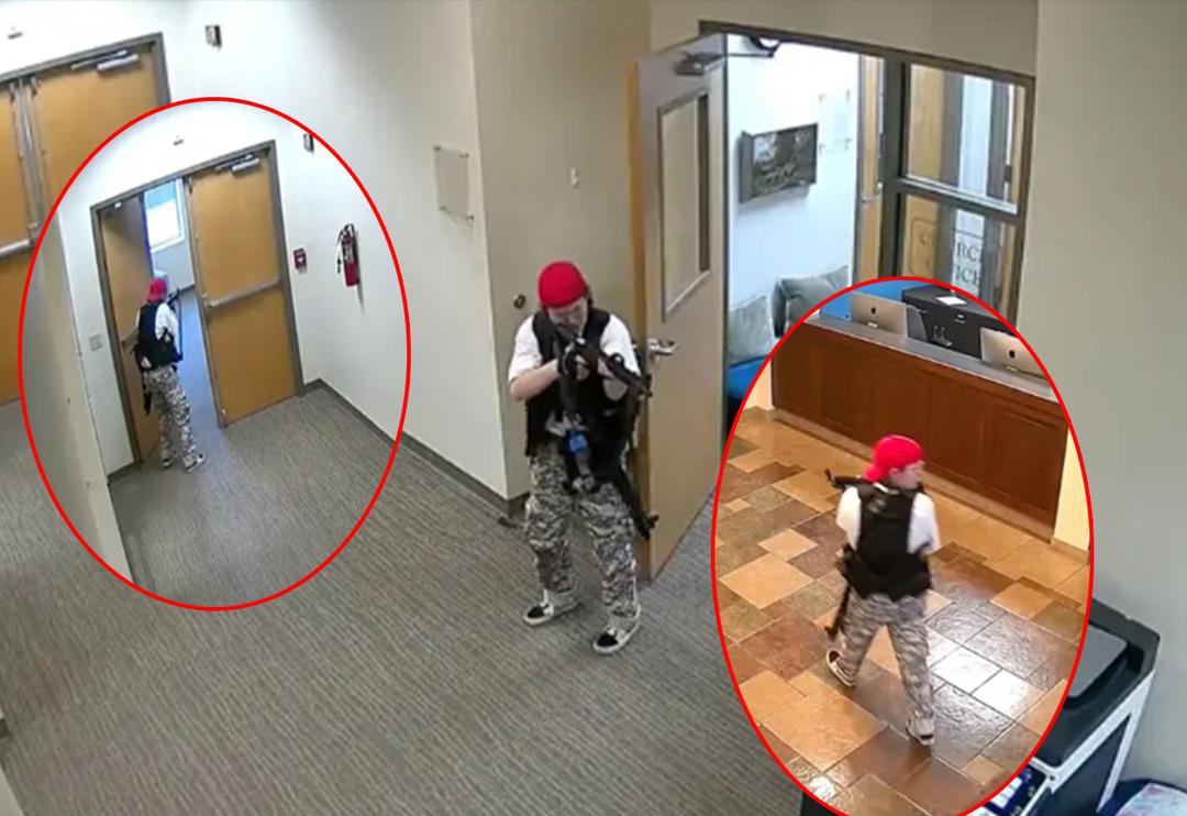 İlkokula saldırı anları kamerada! &Ouml;n kapıdan girdi, elini kolunu sallayarak dolaştı: 3&rsquo;&uuml; &ccedil;ocuk 6 &ouml;l&uuml;