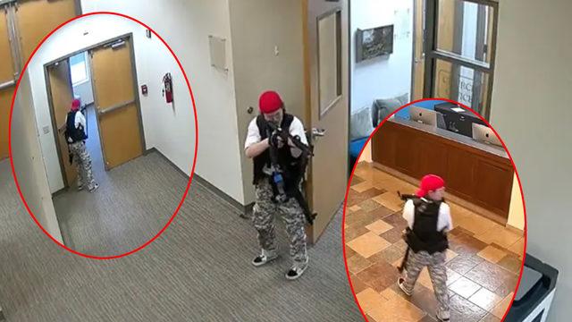 İlkokula saldırı anları kamerada! Ön kapıdan girdi, elini kolunu sallayarak dolaştı: 3’ü çocuk 6 ölü