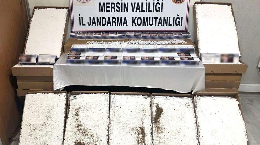Mersin'de 110 bin makaron ele geçirdi