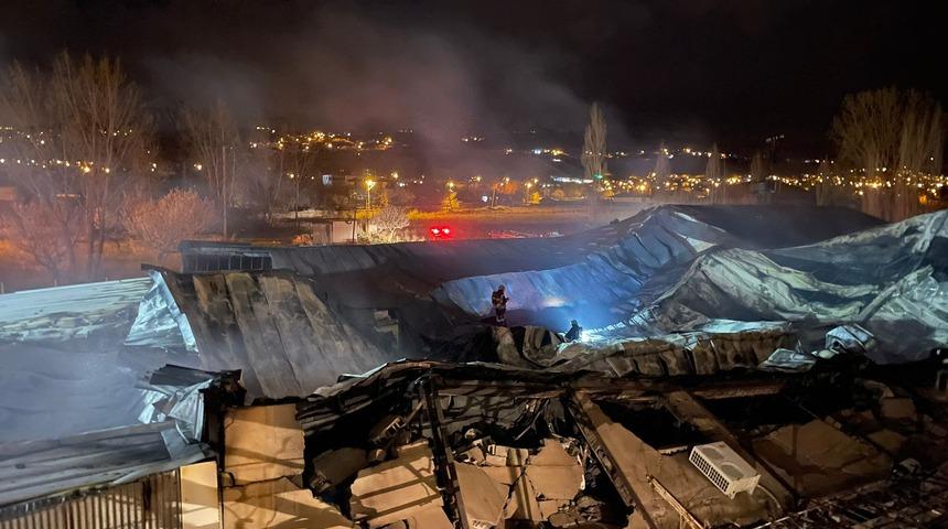 Kayseri'de fabrikada çıkan yangın hasara neden oldu