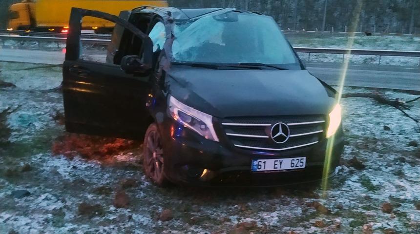 Samsun’da devrilen minibüsteki 5 kişi yaralandı