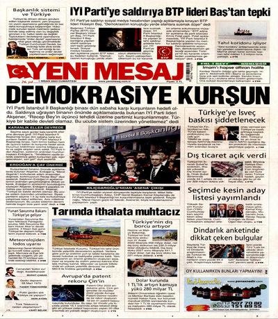 Yeni Mesaj
 Gazetesi oku
