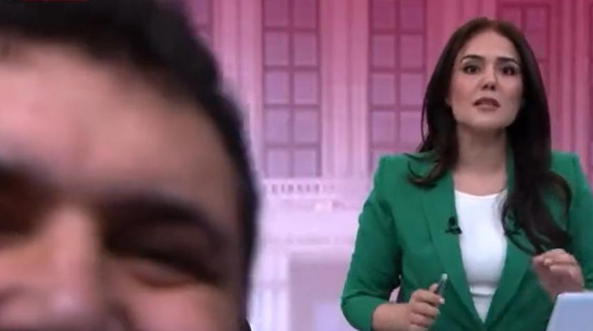 TRT Haber yayınında ilginç anlar! Bir anda kameranın önüne geçti ve...