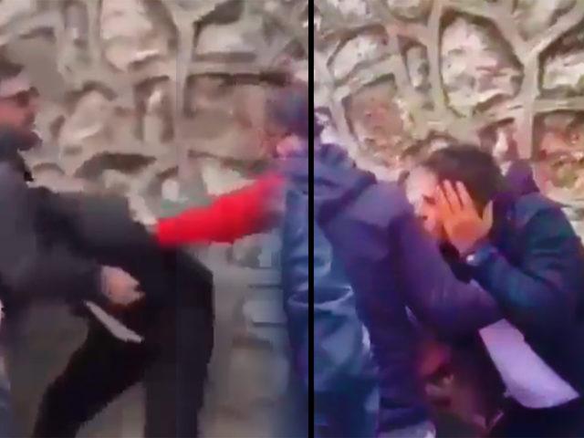 İnegölspor Bursaspor maçı öncesi ortalık karıştı! İnegölsporlular Bursaspor taraftarını dövüp videoya çekti