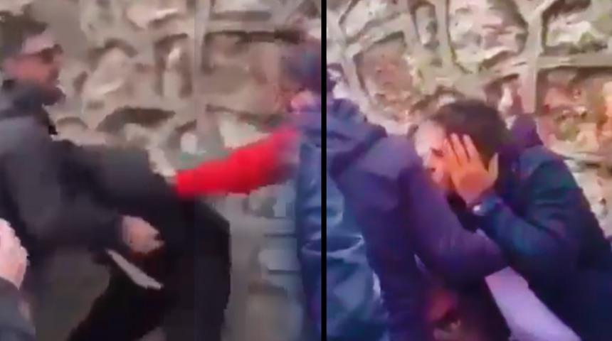 İnegölspor Bursaspor maçı öncesi ortalık karıştı! İnegölsporlular Bursaspor taraftarını dövüp videoya çekti