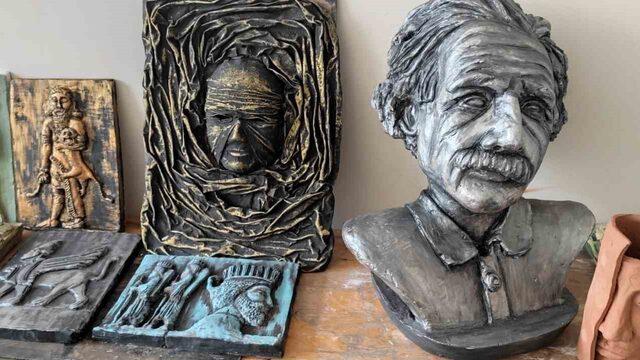 Batman’da lise öğrencilerinin kil topraktan yaptığı eserler ünlü sanatçıların eserlerini aratmıyor