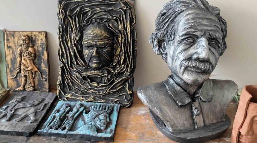 Batman’da lise öğrencilerinin kil topraktan yaptığı eserler ünlü sanatçıların eserlerini aratmıyor