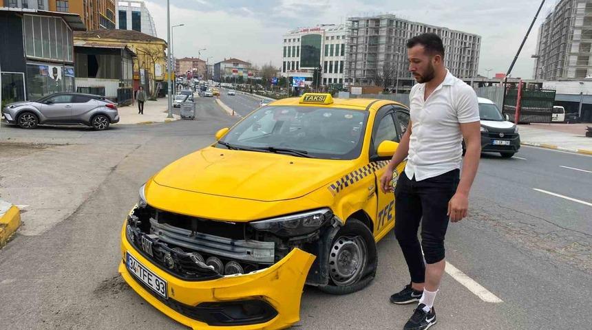 Pendik’te tartıştığı taksiciyi ezmek için otomobilini üzerine sürdü