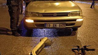 Çorum'da otomobille çarpışan skuter sürücüsü ağır yaralandı