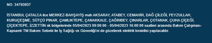 İstanbul'da büyük elektrik kesintisi! Dikkat birçok ilçe saatlerce karanlığa gömülecek!  İşte 5 Nisan 2023 İstanbul elektrik kesintisi listesi! G3