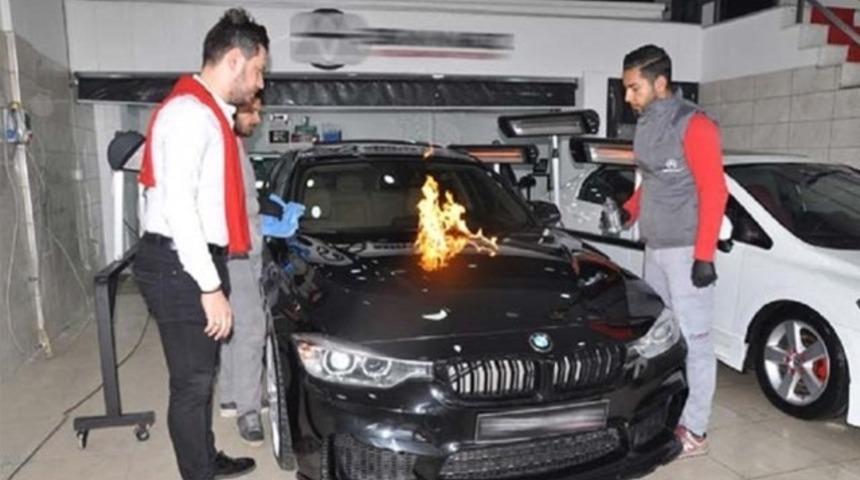 Araçları yakarak test ediyor