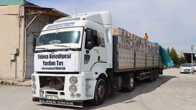 Yalova Belediyesinden deprem bölgesine bin 500 gıda kolisi