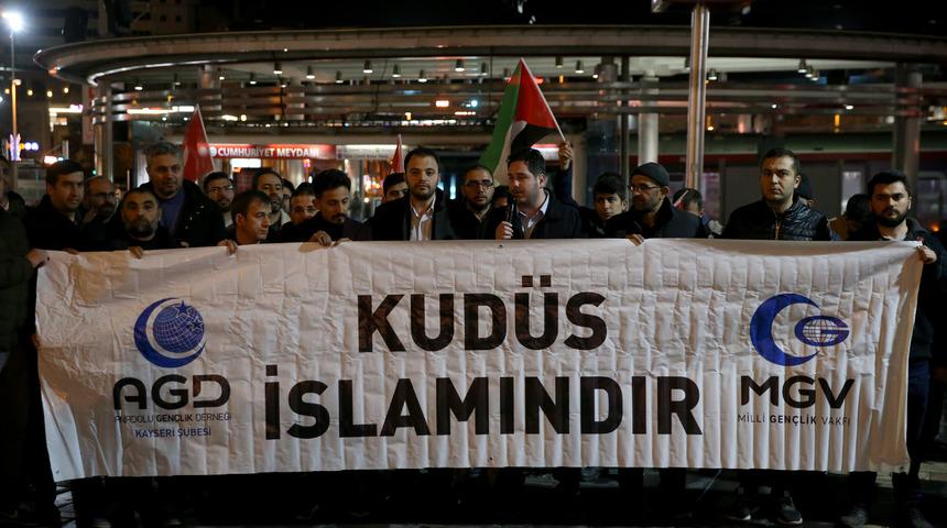 Sivas ve Kayseri'de İsrail'in Mescid-i Aksa saldırısına tepki