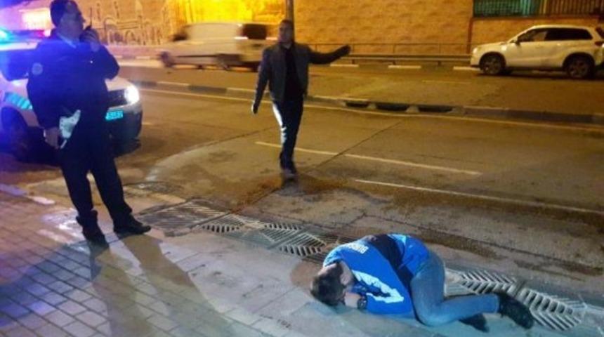 Bursa'da kaza yapan alkollü sürücü hüngür hüngür ağladı